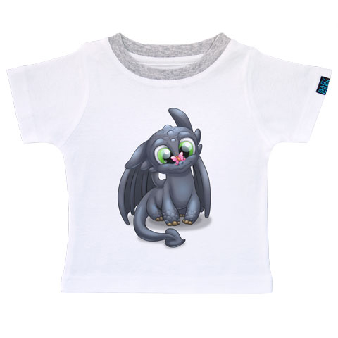 Bébé Dragon - Candide - T-shirt Enfant manches courtes - Coton - Blanc
