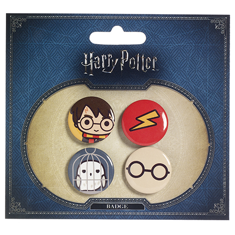 Ensemble 1 badges chibi Harry / Hedwige Ensemble 1 badges chibi Harry / Hedwige
