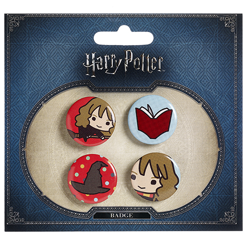 Ensemble 2 badges chibi Hermione/Choixpeau Ensemble 2 badges chibi Hermione/Choixpeau