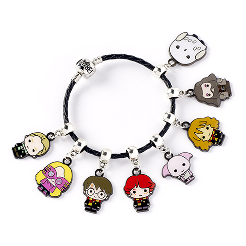 Bracelet à Charms en cuir noir Bracelet à Charms en cuir noir