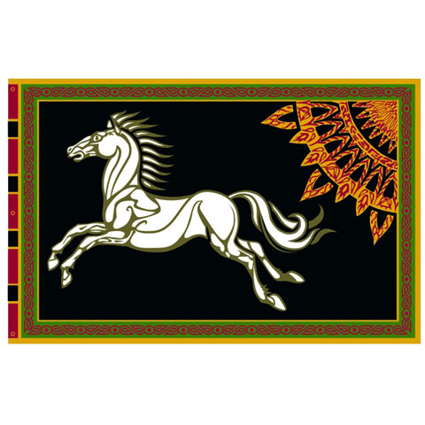 SDA™ - Drapeau du Rohan (fond noir) SDA™ - Drapeau du Rohan (fond noir)