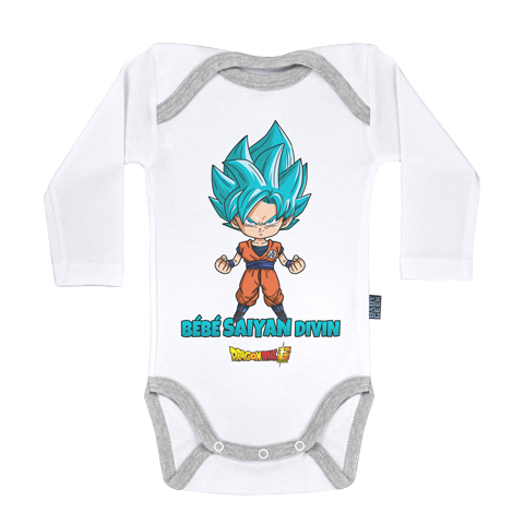Bébé super Saiyan Divin Goku - Dragon Ball Super - Body Bébé manches longues