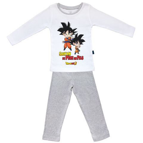 Saiyan de père en fils - Goku et Goten - Dragon Ball Super - Pyjama Bébé manches longues