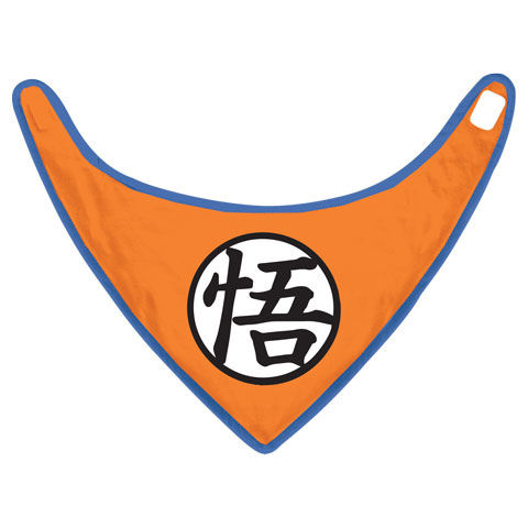 Bandana Goku - Dragon Ball Super - Bandana Bébé - Coton orange - Couture bleue