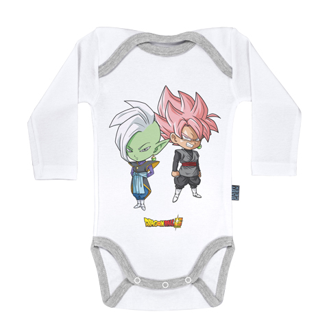 Zamasu et Black Goku - Dragon Ball Super - Body Bébé manches longues Zamasu et Black Goku - Dragon Ball Super - Body Bébé manches longues
