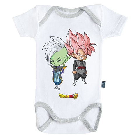 Zamasu et Black Goku - Dragon Ball Super - Body Bébé manches courtes Zamasu et Black Goku - Dragon Ball Super - Body Bébé manches courtes