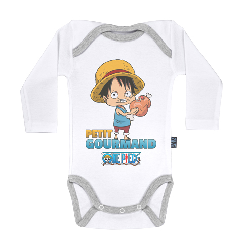 Petit gourmand - Luffy - One Piece - Body Bébé manches longues