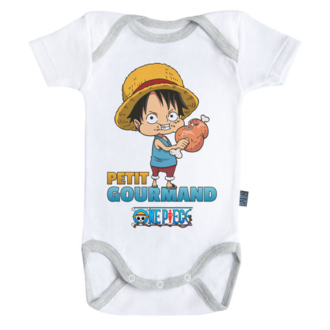 Petit gourmand - Luffy - One Piece - Body Bébé manches courtes