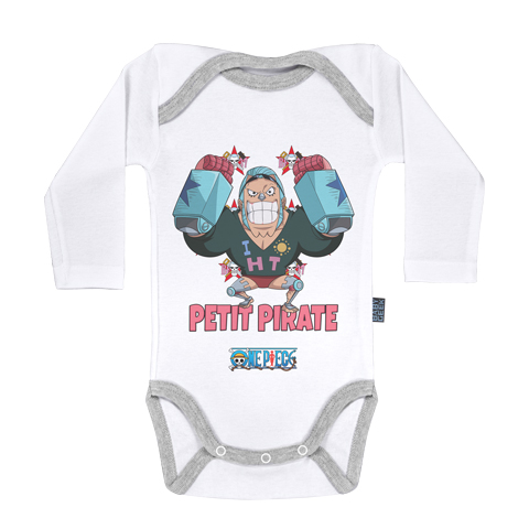 Petit Pirate Franky - One Piece - Body Bébé manches longues Petit Pirate Franky - One Piece - Body Bébé manches longues