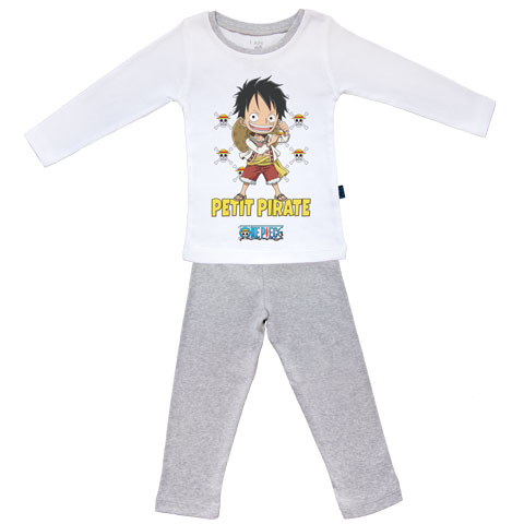 Petit Pirate Luffy - One Piece - Pyjama Bébé manches longues
