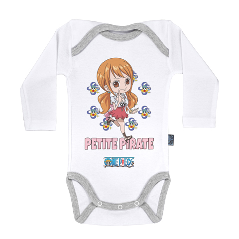Petite Pirate Nami - One Piece - Body Bébé manches longues Petite Pirate Nami - One Piece - Body Bébé manches longues