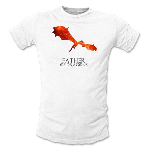 Father of Dragons - T-shirt Homme Coton Blanc Father of Dragons - T-shirt Homme Coton Blanc
