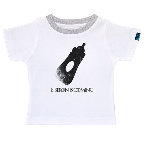 Biberon is coming - T-shirt Enfant manches courtes - Coton - Blanc
