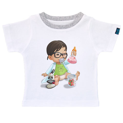 Un jour je serai un chercheur - T-shirt Enfant manches courtes - Coton - Blanc Un jour je serai un chercheur - T-shirt Enfant manches courtes - Coton - Blanc