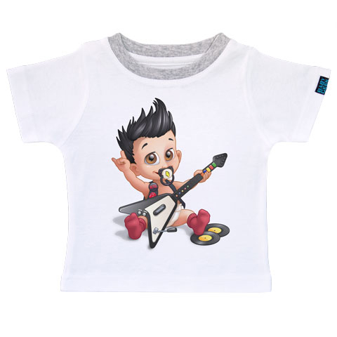 Un jour je serai une rockstar - T-shirt Enfant manches courtes - Coton - Blanc Un jour je serai une rockstar - T-shirt Enfant manches courtes - Coton - Blanc