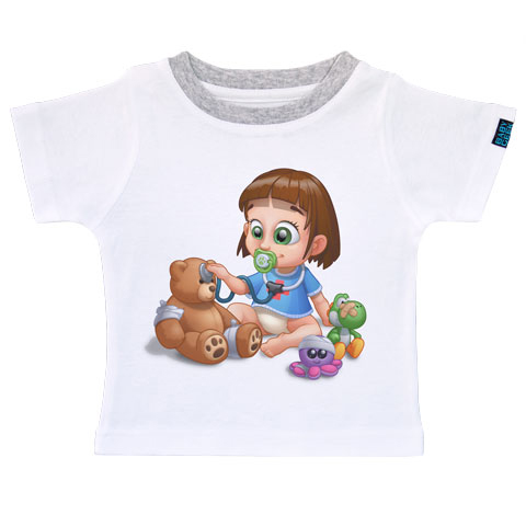 Un jour je serai vétérinaire - T-shirt Enfant manches courtes - Coton - Blanc Un jour je serai vétérinaire - T-shirt Enfant manches courtes - Coton - Blanc