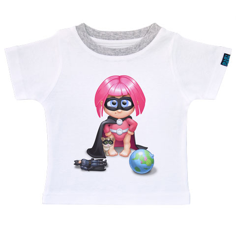 Un jour je serai une super-héroïne - T-shirt Enfant manches courtes - Coton - Blanc Un jour je serai une super-héroïne - T-shirt Enfant manches courtes - Coton - Blanc