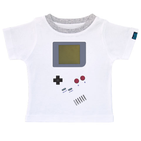 Console portable rétro - T-shirt Enfant manches courtes - Coton - Blanc