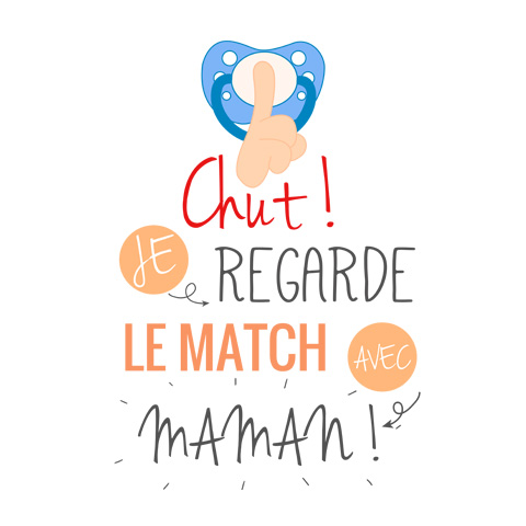 Chut ! Je regarde le match avec maman Chut ! Je regarde le match avec maman