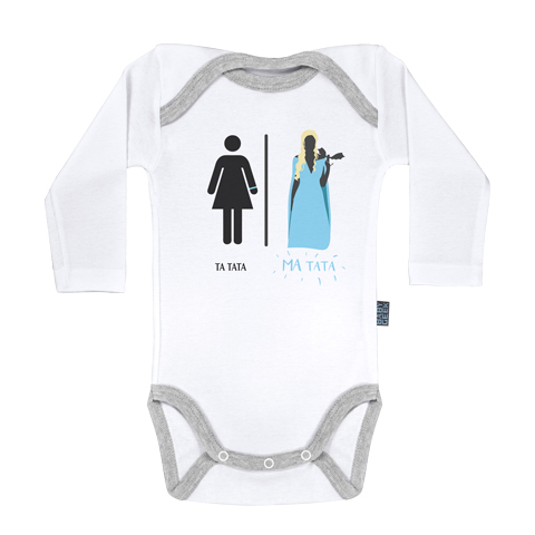Ma super famille - Ma Tata des dragons - Body Bébé manches longues - Coton - Blanc Ma super famille - Ma Tata des dragons - Body Bébé manches longues - Coton - Blanc