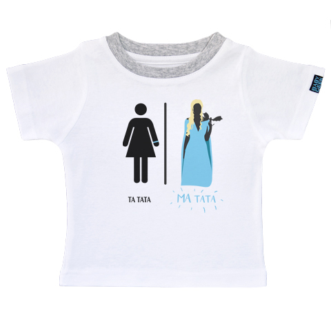 Ma super famille - Ma Tata des dragons - T-shirt Enfant manches courtes - Coton - Blanc Ma super famille - Ma Tata des dragons - T-shirt Enfant manches courtes - Coton - Blanc