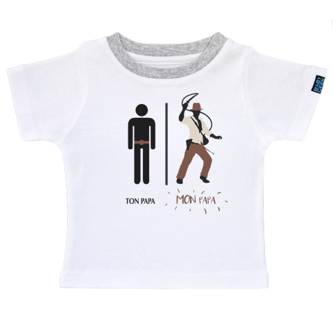 Ma super famille - Mon papa aventurier - T-shirt Enfant manches courtes - Coton - Blanc Ma super famille - Mon papa aventurier - T-shirt Enfant manches courtes - Coton - Blanc