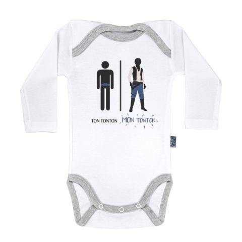 Ma super famille - Mon tonton contrebandier - Body Bébé manches longues - Coton - Blanc Ma super famille - Mon tonton contrebandier - Body Bébé manches longues - Coton - Blanc
