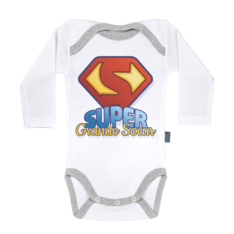 Super Grande Soeur - Body Bébé manches longues Super Grande Soeur - Body Bébé manches longues