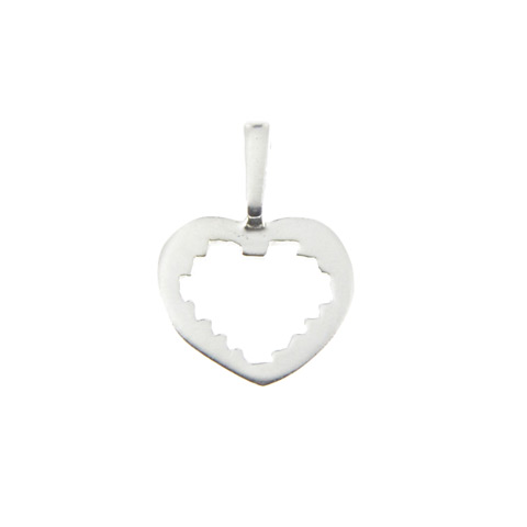 Pendentif coeur pixel Pendentif coeur pixel
