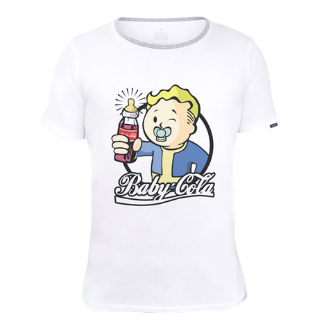 Baby Cola - T-shirt Homme - Coton - Blanc couture grise