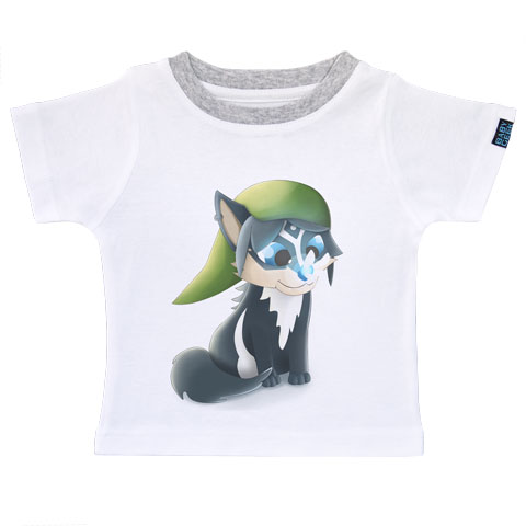 Link to the Wolf - T-shirt Enfant manches courtes - Coton - Blanc Link to the Wolf - T-shirt Enfant manches courtes - Coton - Blanc