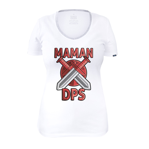 Maman DPS - T-shirt Femme - Coton - Blanc