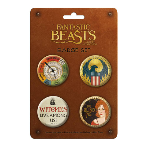 Lot de badges - Fantastic Beasts and Where to Find Them Lot de badges - Fantastic Beasts and Where to Find Them