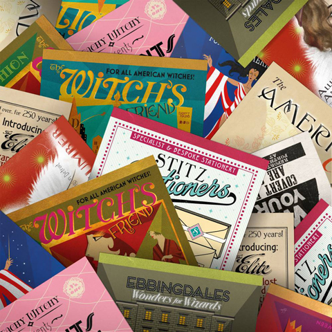 Lot de 20 cartes postales - American Wizarding Magazines Lot de 20 cartes postales - American Wizarding Magazines