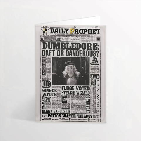 Carte de voeux lenticulaire Dumbledore - Daft or dangerous ? Carte de voeux lenticulaire Dumbledore - Daft or dangerous ?