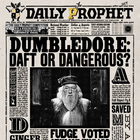 Carte de voeux lenticulaire Dumbledore - Daft or dangerous ? Carte de voeux lenticulaire Dumbledore - Daft or dangerous ?