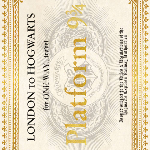 Carte 2 volets Hogwarts Express Ticket Carte 2 volets Hogwarts Express Ticket