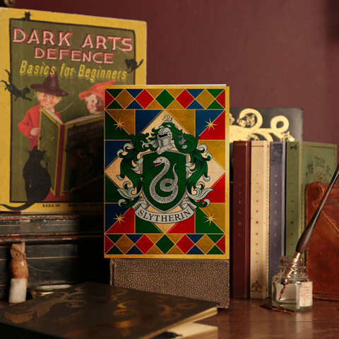Carte 2 volets Slytherin Crest Carte 2 volets Slytherin Crest