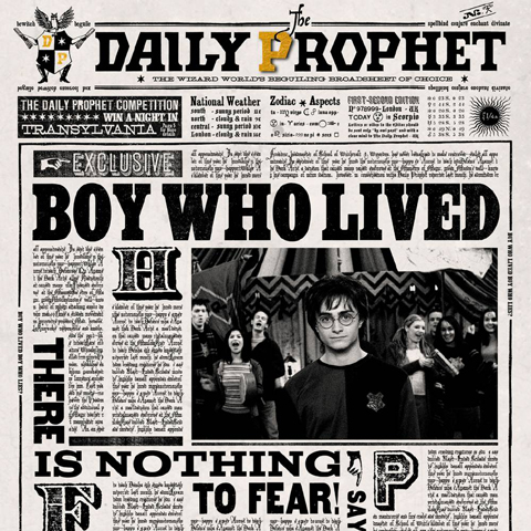 Carte de voeux lenticulaire The Daily Prophet - Boy Who Lived Carte de voeux lenticulaire The Daily Prophet - Boy Who Lived