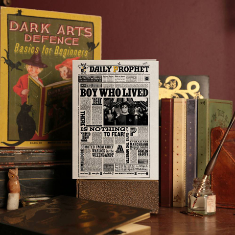 Carte de voeux lenticulaire The Daily Prophet - Boy Who Lived Carte de voeux lenticulaire The Daily Prophet - Boy Who Lived