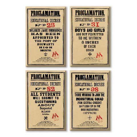 Lot de magnets - Ministry of Magic Proclamations Lot de magnets - Ministry of Magic Proclamations