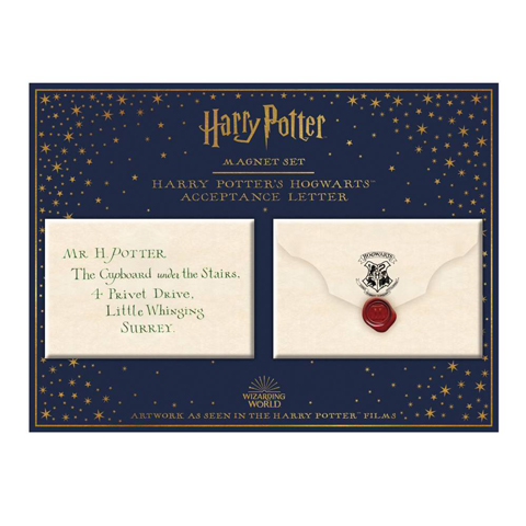 Set de 2 magnets Lettre d’acceptation d’Harry Potter à Poudlard Set de 2 magnets Lettre d’acceptation d’Harry Potter à Poudlard