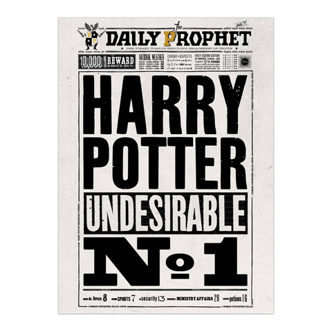 Poster - Daily Prophet Harry Potter Undesirable No.1 Poster - Daily Prophet Harry Potter Undesirable No.1