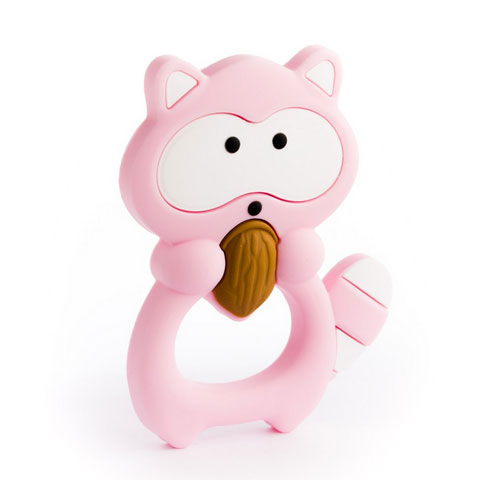 Anneau de dentition Geek - Raton laveur rose Anneau de dentition Geek - Raton laveur rose