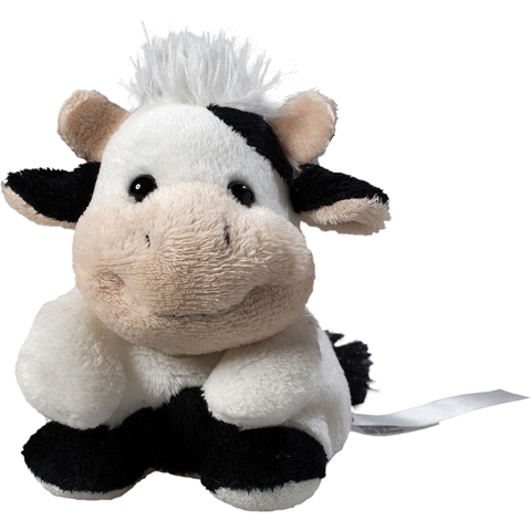 Peluche vache noire - 11 cm - Essuie-écran Peluche vache noire - 11 cm - Essuie-écran