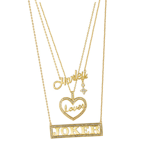 Harley Loves Joker - Bijoux - Lot de 3 pendentifs - Suicide Squad - DC Comics Harley Loves Joker - Bijoux - Lot de 3 pendentifs - Suicide Squad - DC Comics