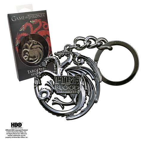 GOT - Targaryen porte-clés (gris-chrome) GOT - Targaryen porte-clés (gris-chrome)