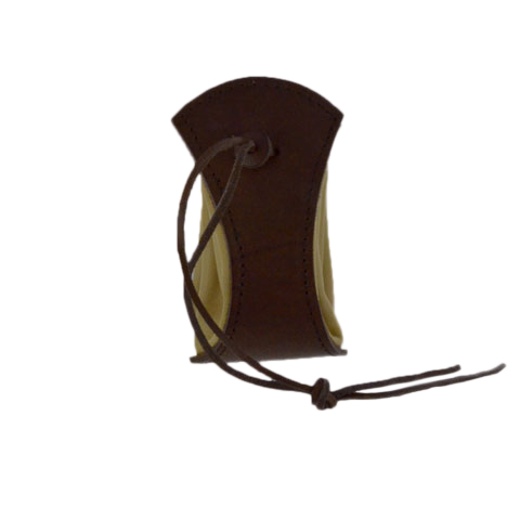 Bourse en cuir bicolore beige et marron Bourse en cuir bicolore beige et marron