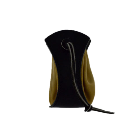 Bourse en cuir bicolore beige et noire Bourse en cuir bicolore beige et noire