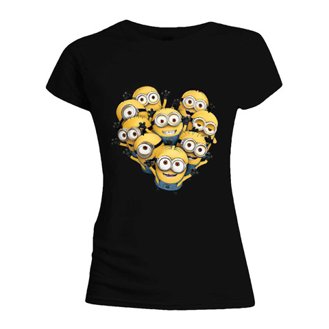 T-shirt Minion Coeur coupe Femme T-shirt Minion Coeur coupe Femme